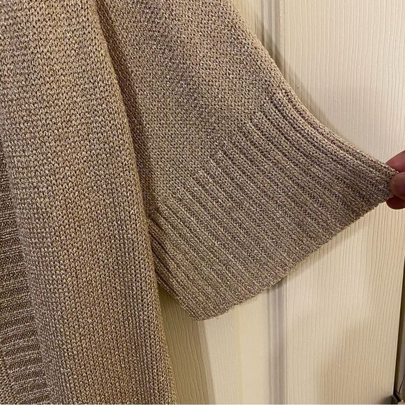 Talbots Gold Glittery Open Front Sweater - Picture 2 of 4